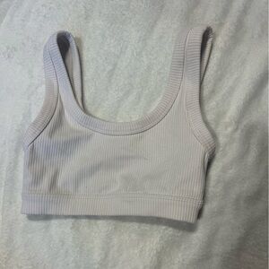 Alo Ribbed White sports Bra size xs